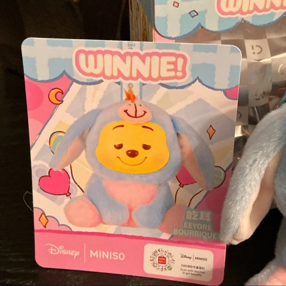 Disney Eeyore Blue and Yellow Eeyore Plush by Miniso - Picture 3 of 6